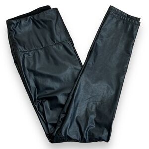 Lysse Shiny Black Faux-Leather Leggings